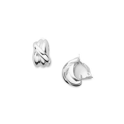 Silver Beekman Clip Earrings
