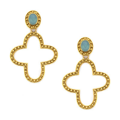 Sienna Statement Earring Aqua Chalc Full Length HiRes